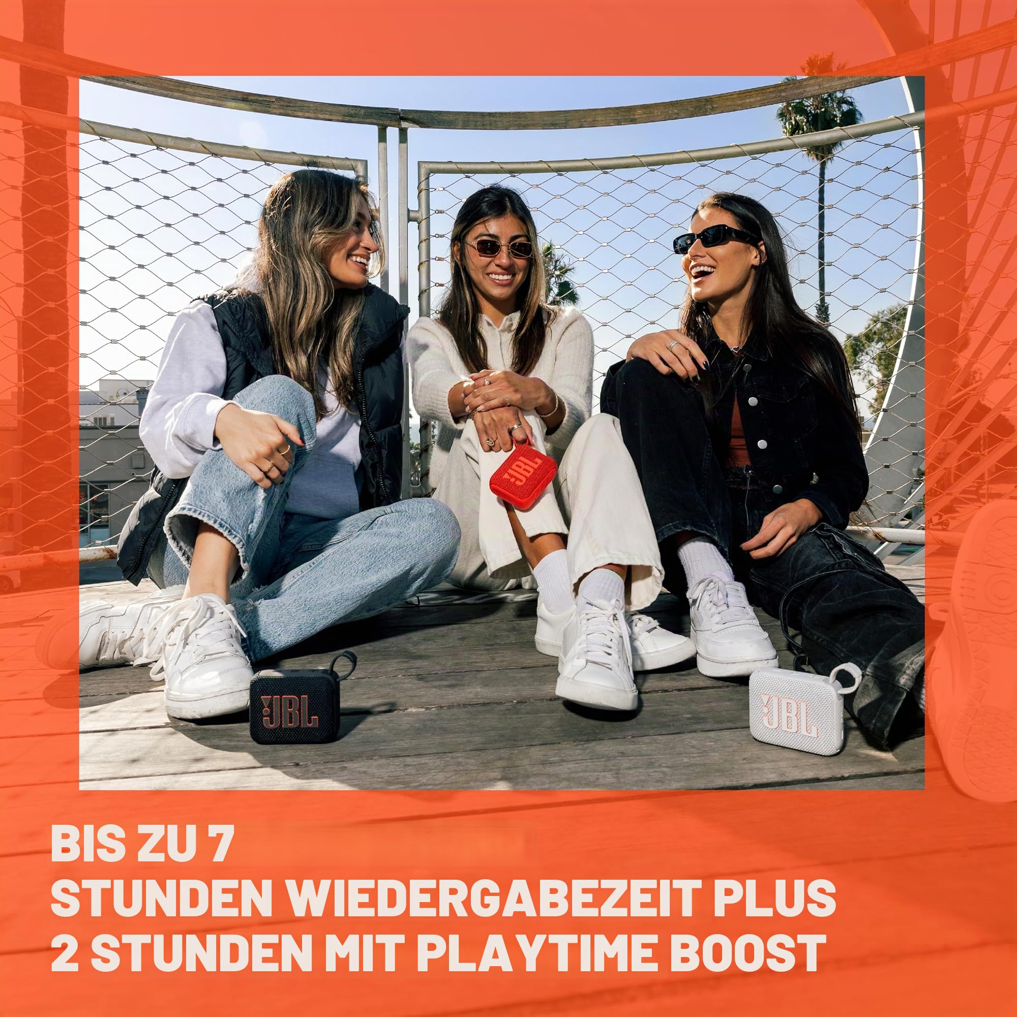 JBL Go 4 - Ultra-Portabler, wasser- und staubdichter Bluetooth-Lautsprecher, Big JBL Pro-Sound mit druckvollem Bass, integrierter 7-Stunden-Akku, hergestellt aus recycelten Materialien (schwarz)