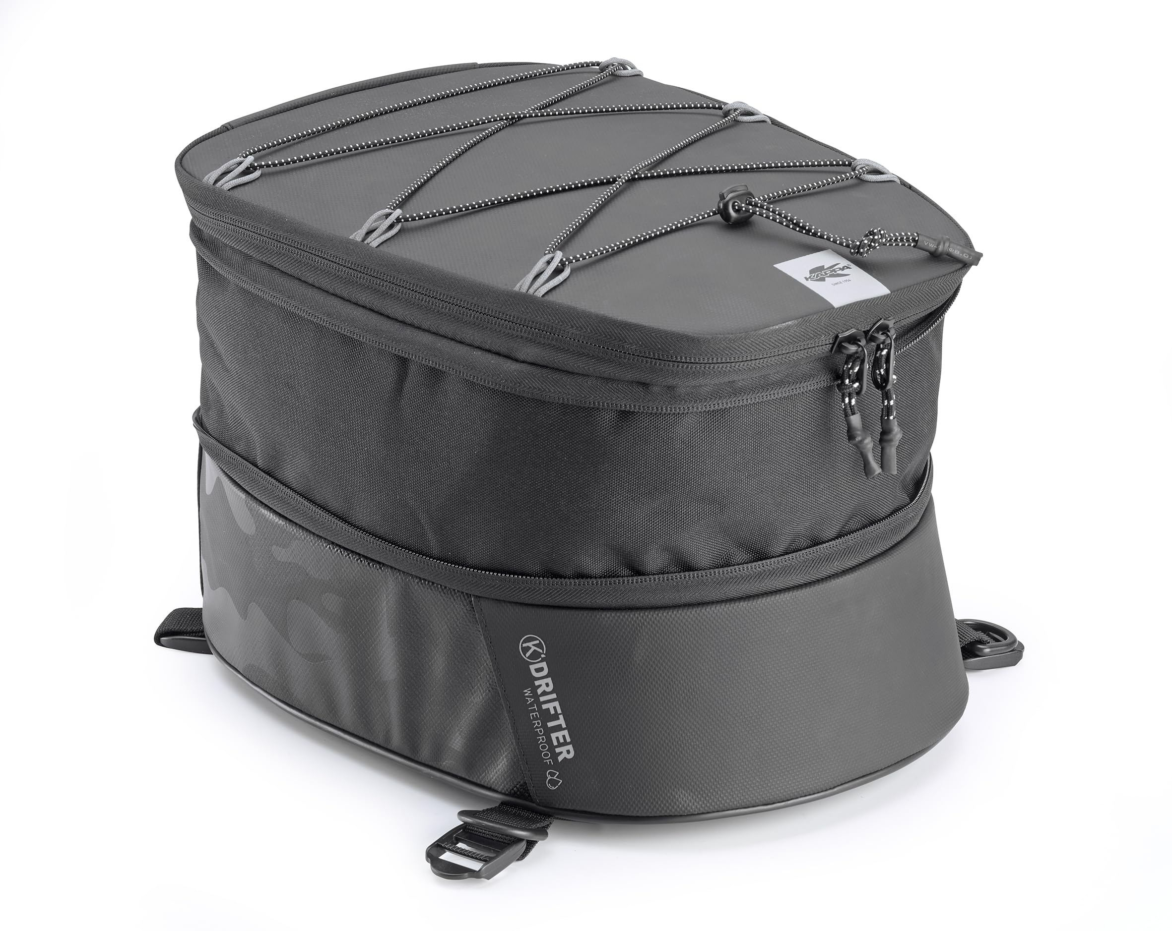 Kappa Moto Borsa da sella universale waterproof Estensibile da 9 lt. a 12 lt con fodera interna estraibile, tracolla e 4 cinghie di fissaggio