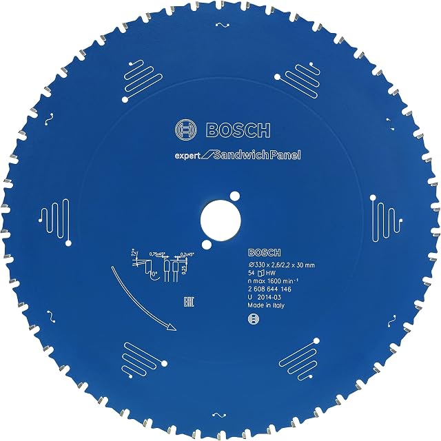 Bosch Professional Brzeszczot do piły tarczowej Expert for Sandwich Panel (355 x 30 x 2,6 mm, 80 zębów, akcesoria do piły tarczowej)