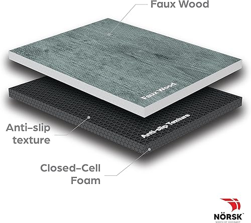 Miniatura 4 de Norsk Tapetes de espuma reversibles de madera sintética entrelazada