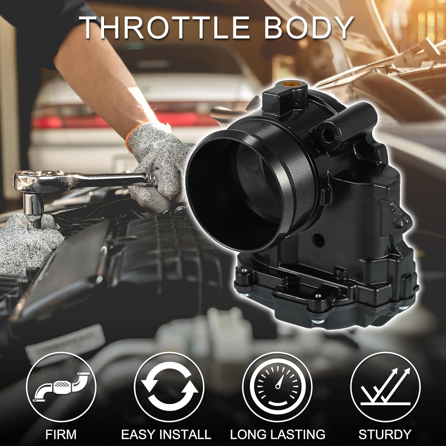 Throttle Body Assembly for Mini Cooper 1.6L L4 - Gas 2007-2015 Consistent No.13-54-8-675-278 | Body Actuator Black1 Pcs
