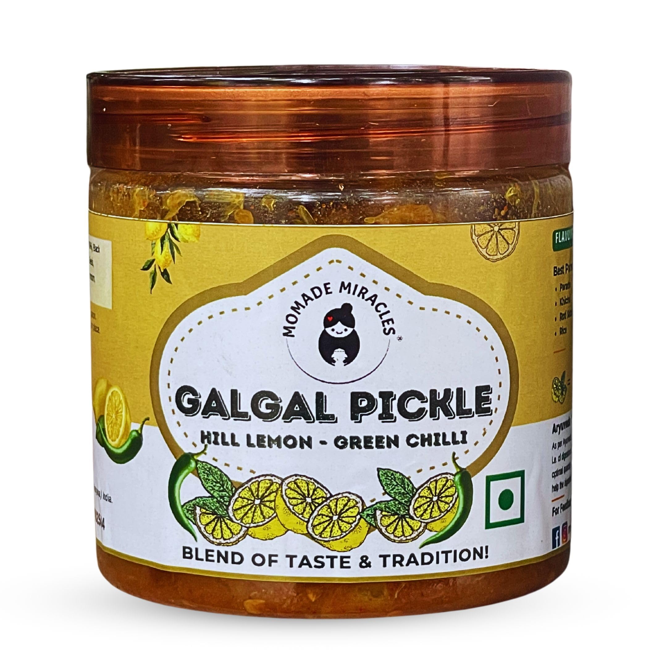 Momade Miracles Galgal Pickle Green Chilli | Oil Free & Sour, Salty & Tangy Hill Lemon Pickle | Made With Best Lemons (800gm) (B0C29BC6WL) Amazon Price History, Amazon Price Tracker