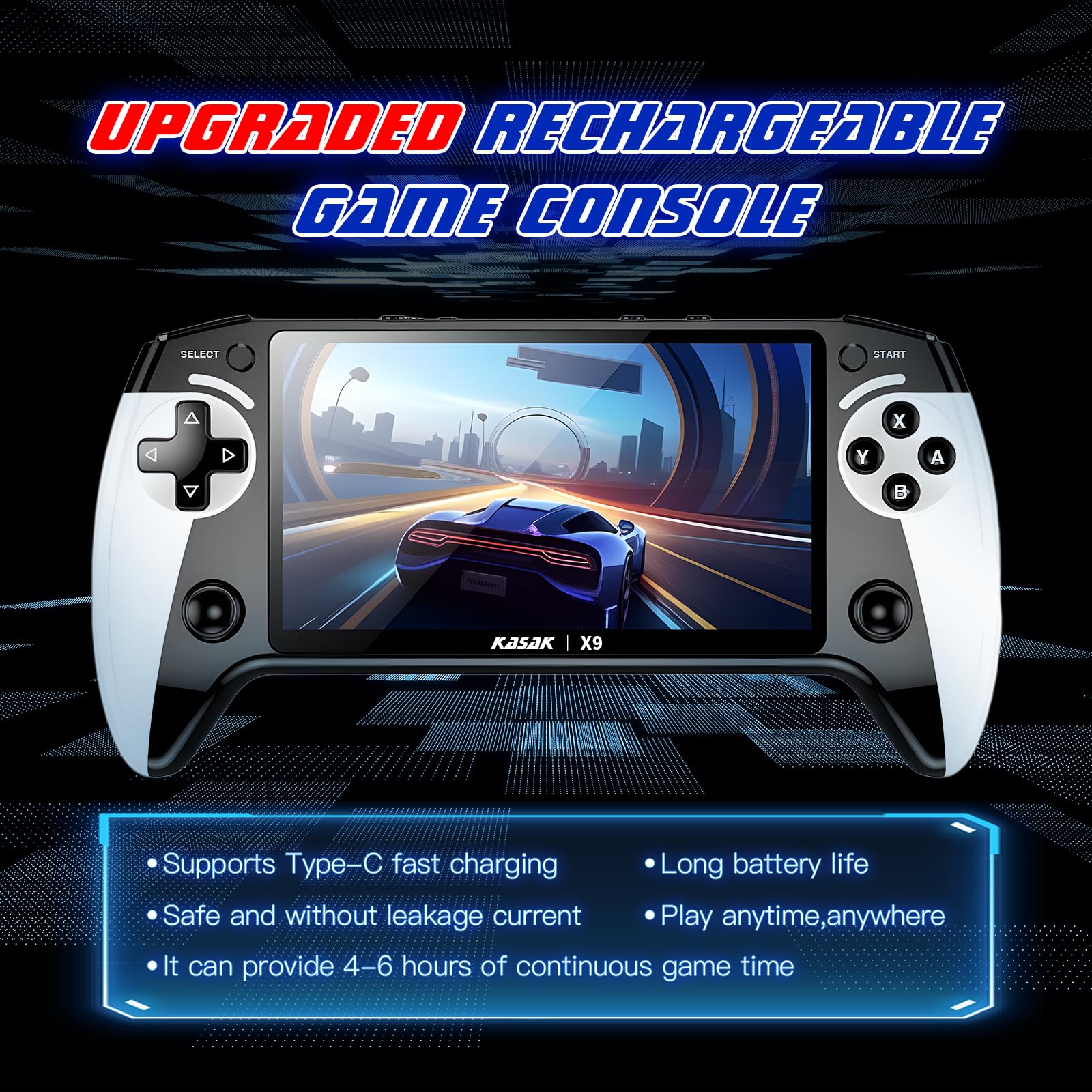 Retro Console di Gioco Palmare del Ragazzo Portatile Tenuto In Mano Videogiochi X9 Precaricati Wireless Juegos para Niños Stick TV Pixel Gaming per Bambini Sf3000 Plug 'n' Play Drive Systems De Juegos