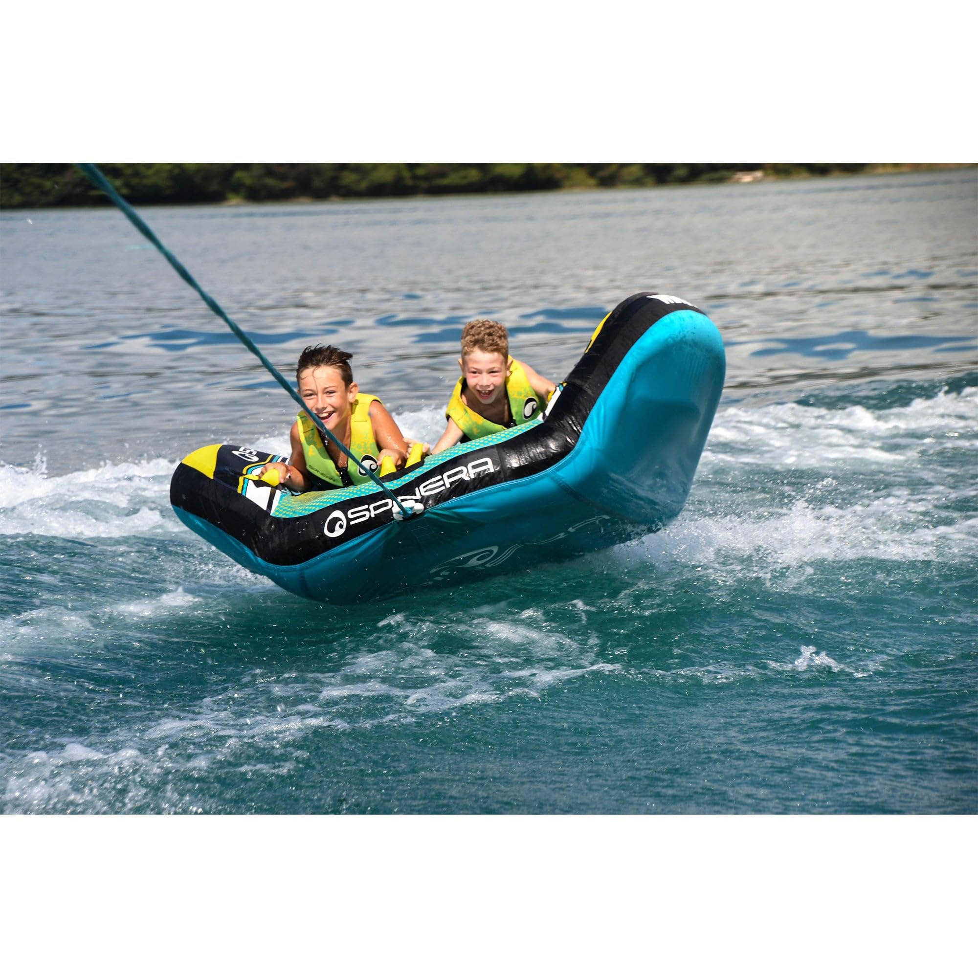SPINERA Wing Towable Wasser Tube 2 & 3 Personen – Fliegendes Action-Tube mit Flügeldesign, 840D Nylon Full Cover, Boston Ventil & Quick Connector – Luftkammern für Sicherheit & Speed