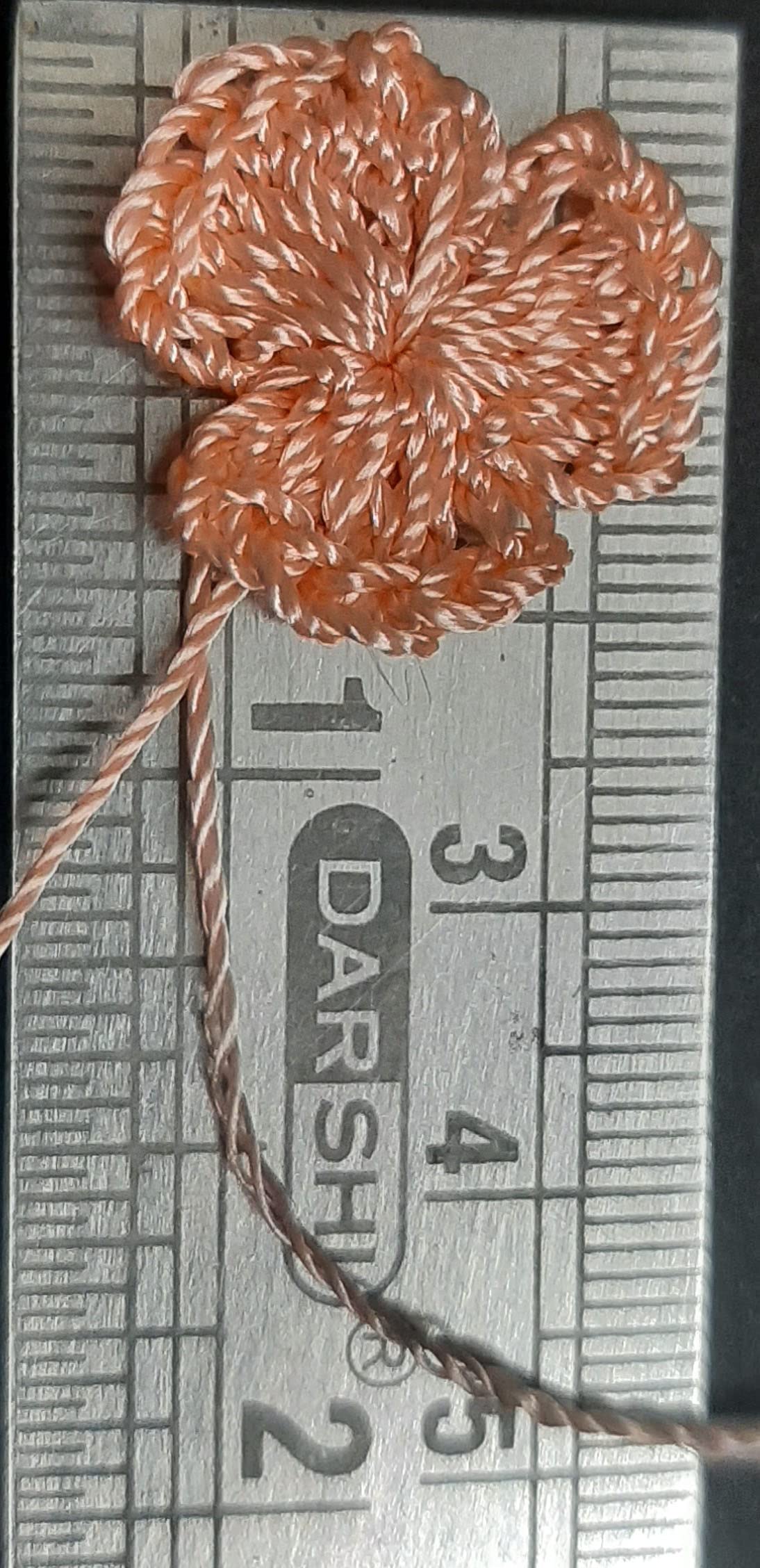 Crochet Mini Flower (Peach) 3