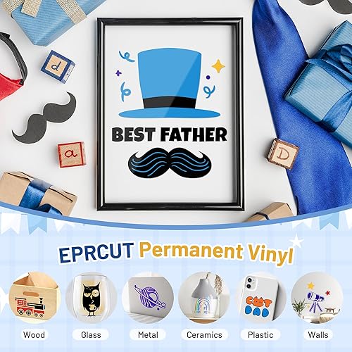 Miniatura 6 de Rollo de vinilo permanente blanco para Cricut, vinilo adhesivo blanco brillante de 12 pulgadas x 15 pies para decoraciones diarias, regalos de