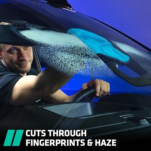 Miniatura 3 de VIKING Paño de limpieza de microfibra para vidrio automotriz, limpiador de vidrio para kit de detalles de automóviles y hogar, 16 x 16 pulgadas,