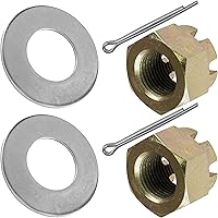 Vista 8 de Caltric 2 arandelas de embrague y tuerca castillo de eje trasero compatibles con Polaris Scrambler 500 4x4 2000 2003-2012