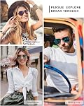 NSSIW Lunettes de soleil Aviator Classic pour hommes et femmes, Lunettes de Soleil avec Lentille Polarisée et UV 400 Protection