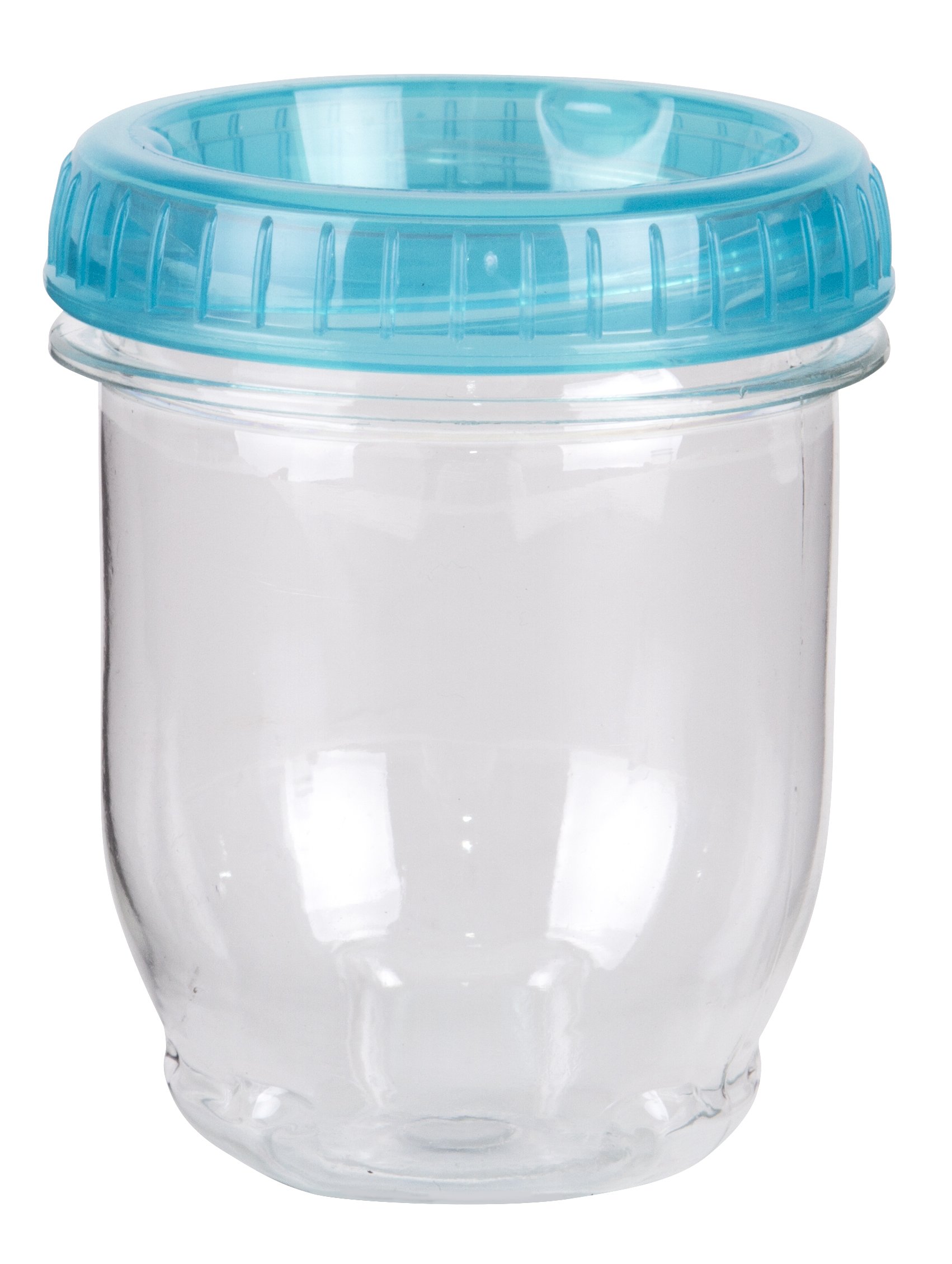 ArtBin 6941AD Twisterz 3-Pack, Art & Craft Organizers, 3.4 Fluid oz, [3] Interlocking Plastic Jars, Clear with Multicolored Lids, Small/Tall, Multi Colored, 3 Piece