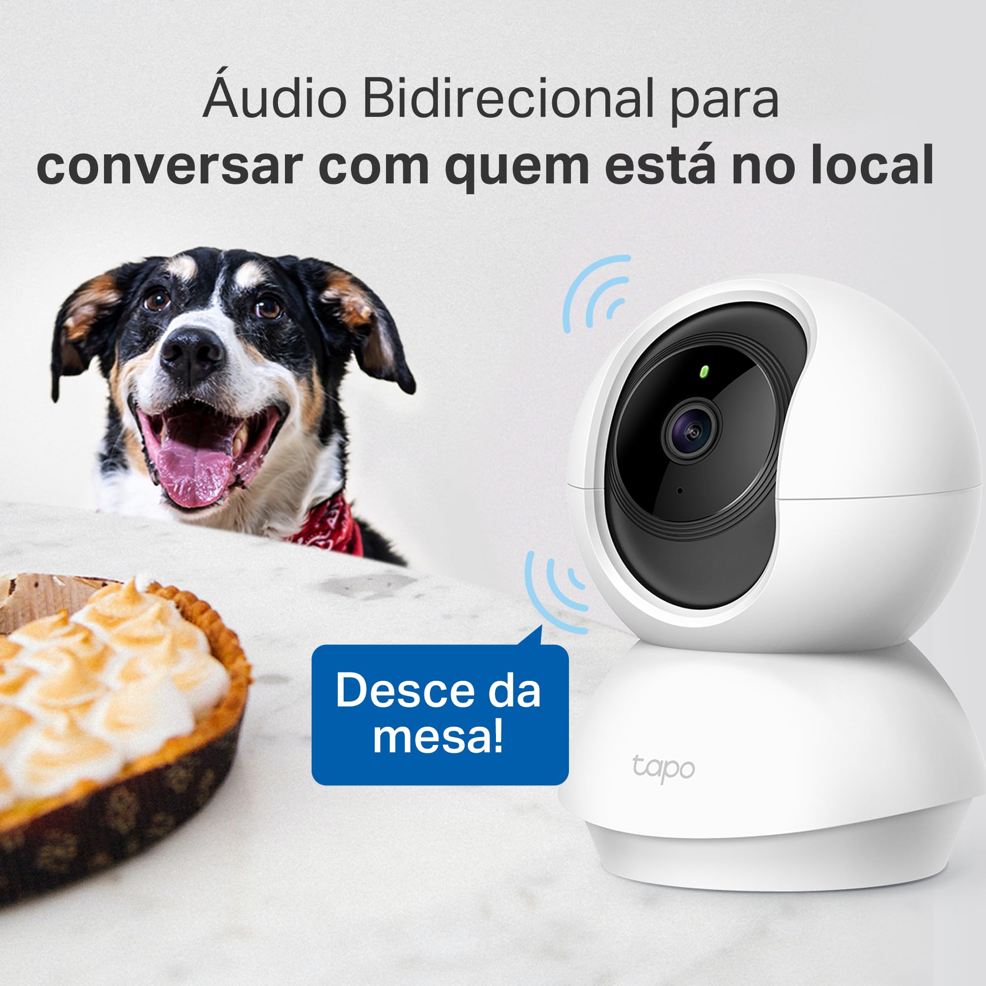 Tapo 1080P Camera Interieur WiFi 360° Connectée Smartphone,C200
