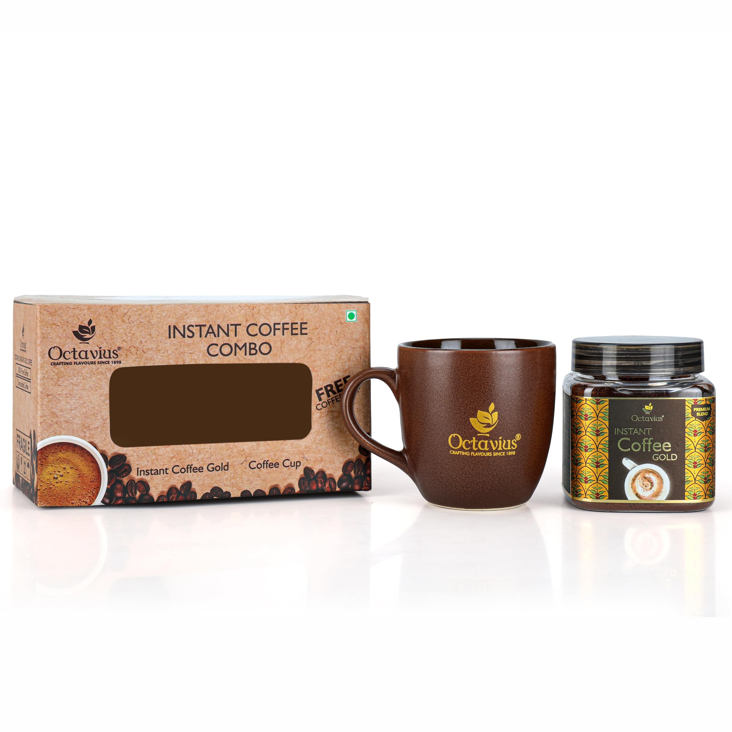 Octavius | Gold Instant Coffee With Free Coffee Mug (200 Ml) - 100 Gm Unbreakable Jar | 100% Pure Coffee | Latte & Cappuccino | Hot And Cold Coffee | Coffee Combo, Granule (B0D3B1HXKW) Amazon Price History, Amazon Price Tracker