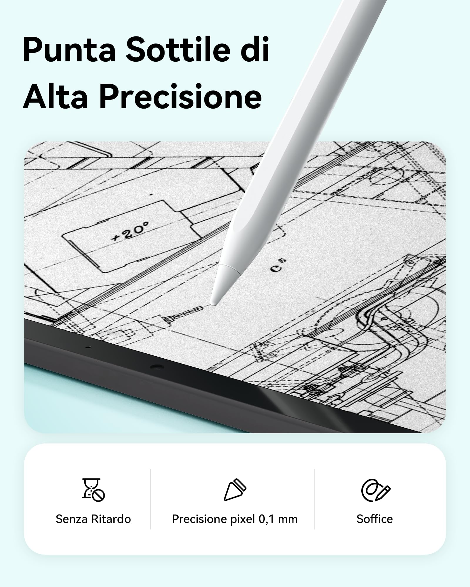 metapen Penna Air8 per Apple iPad 2018-2024,Pencil per ipad con 2X Ricarica Rapida,Rifiuto del Palmo,Compatibile con iPad Air 5/4/3/11''M2,iPad 10/9/8/7/6,iPad Pro 12.9''/11''/13''M4,iPad Mini 5/6
