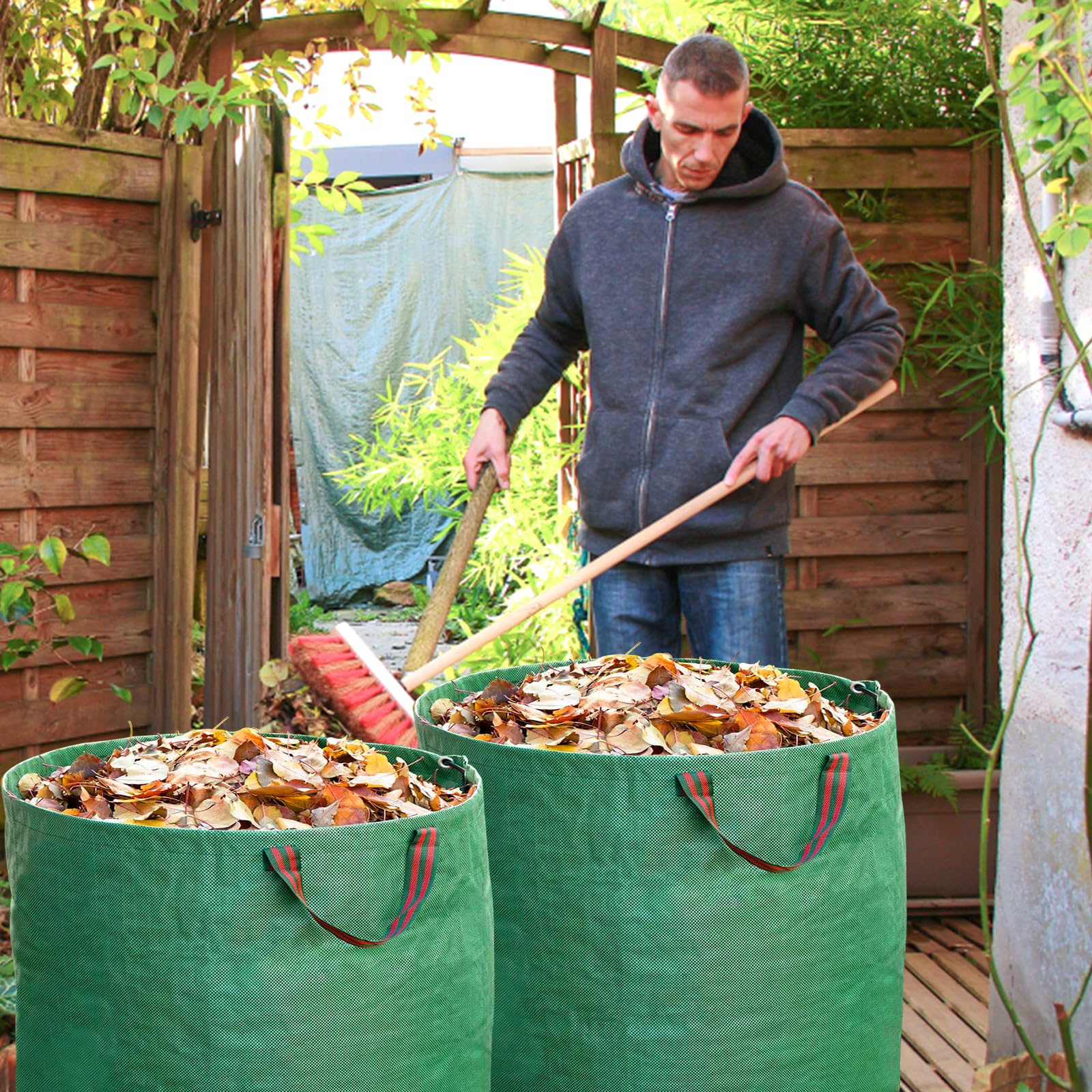Singwow Heavy Duty tuinzakken - 500 l x 2 herbruikbare zakken met