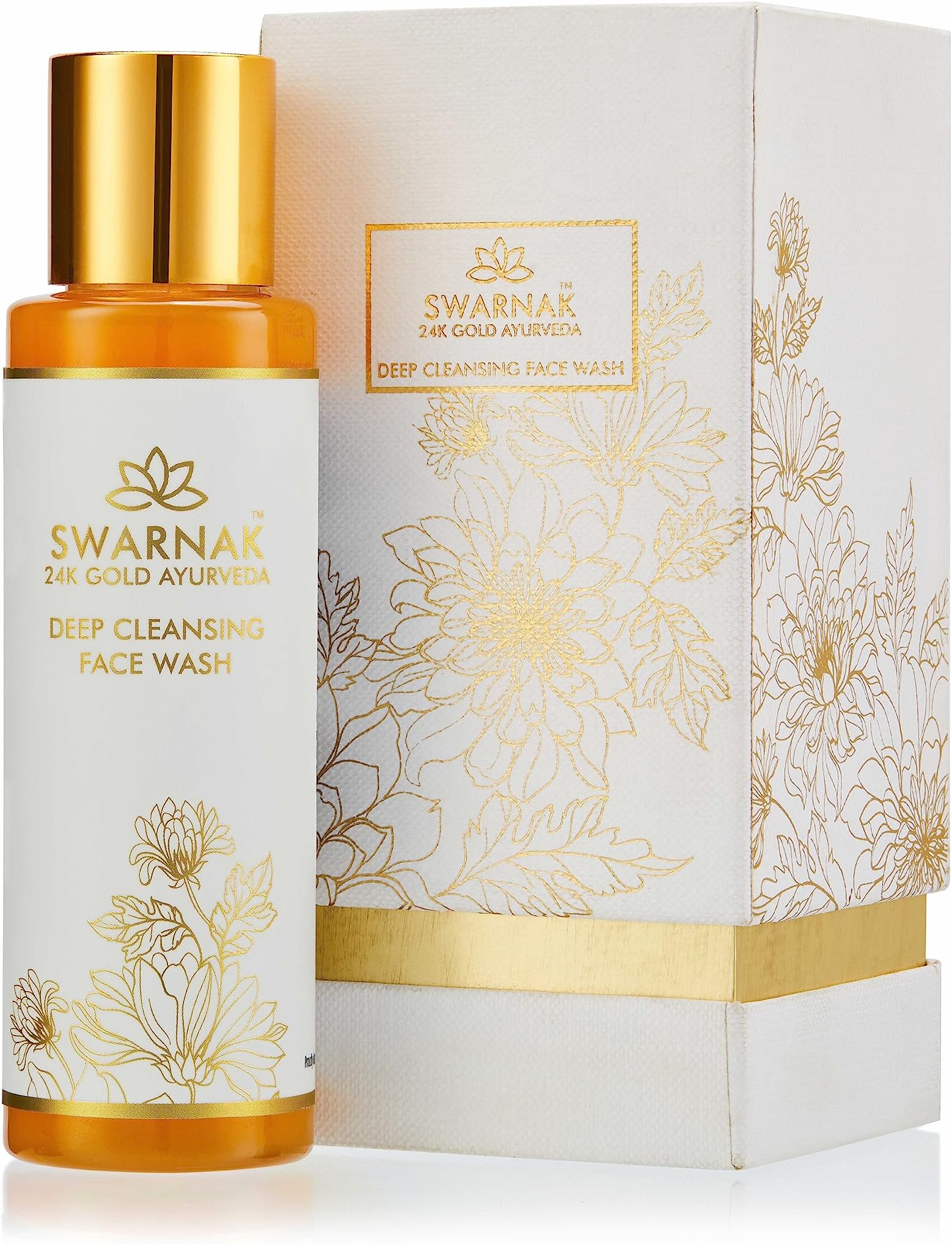 Women's 24K Gold Ayurvedic Face Wash with Aloe Vera & Vitamin C for Skin Brightening & Cleansing - For All Skin Types - 100 ml
