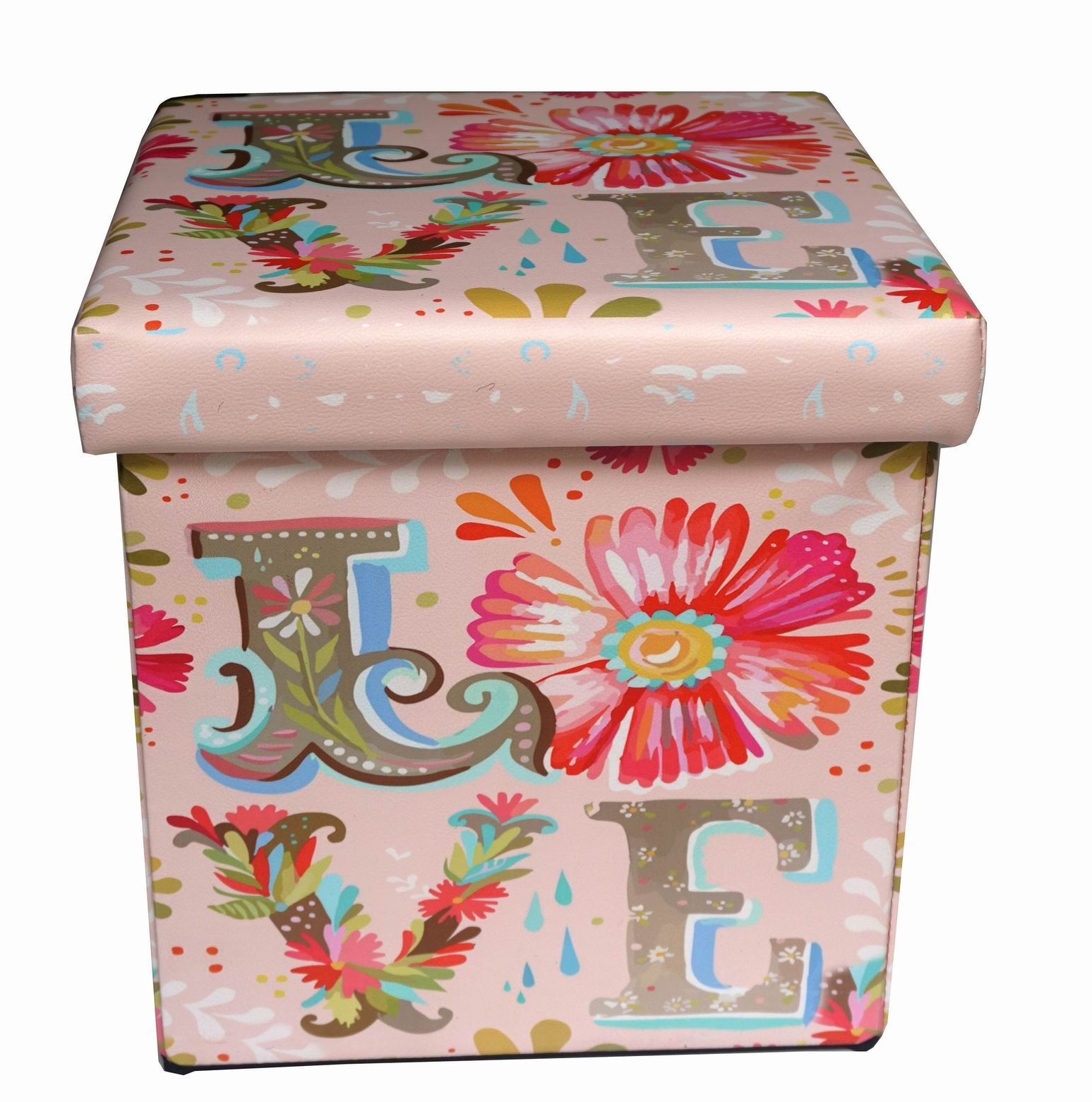 Biscottini Pouf contenitore ecopelle 32x32x60 cm