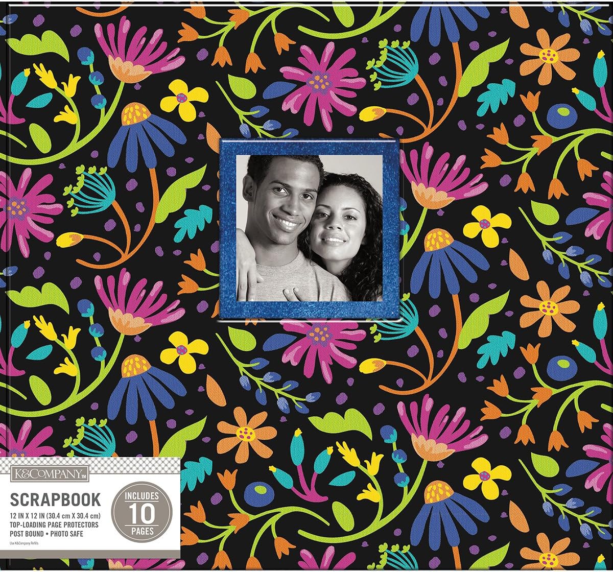 K & Company K&Co Scrapbook 12x12 Window Black Floral