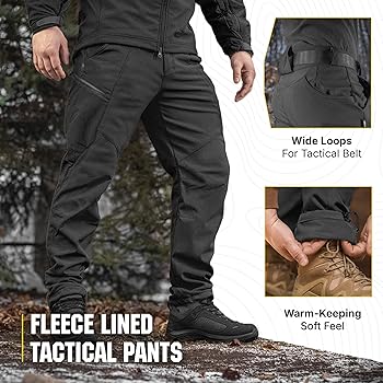 M-Tac Winter Tactical Pants Soft Shell Insulated Fleece Lined