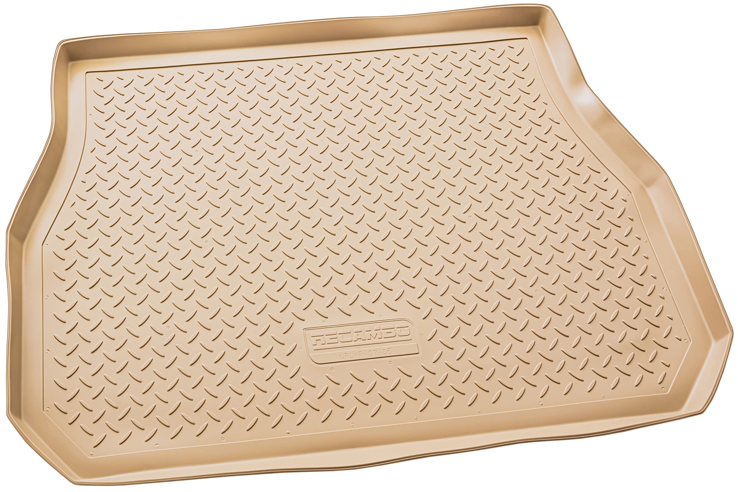 Recambo Alfombrilla de Goma para Maletero Apta para BMW X5 | Tipo E53 | año 1999 2006 | Ajuste Borde | Beige