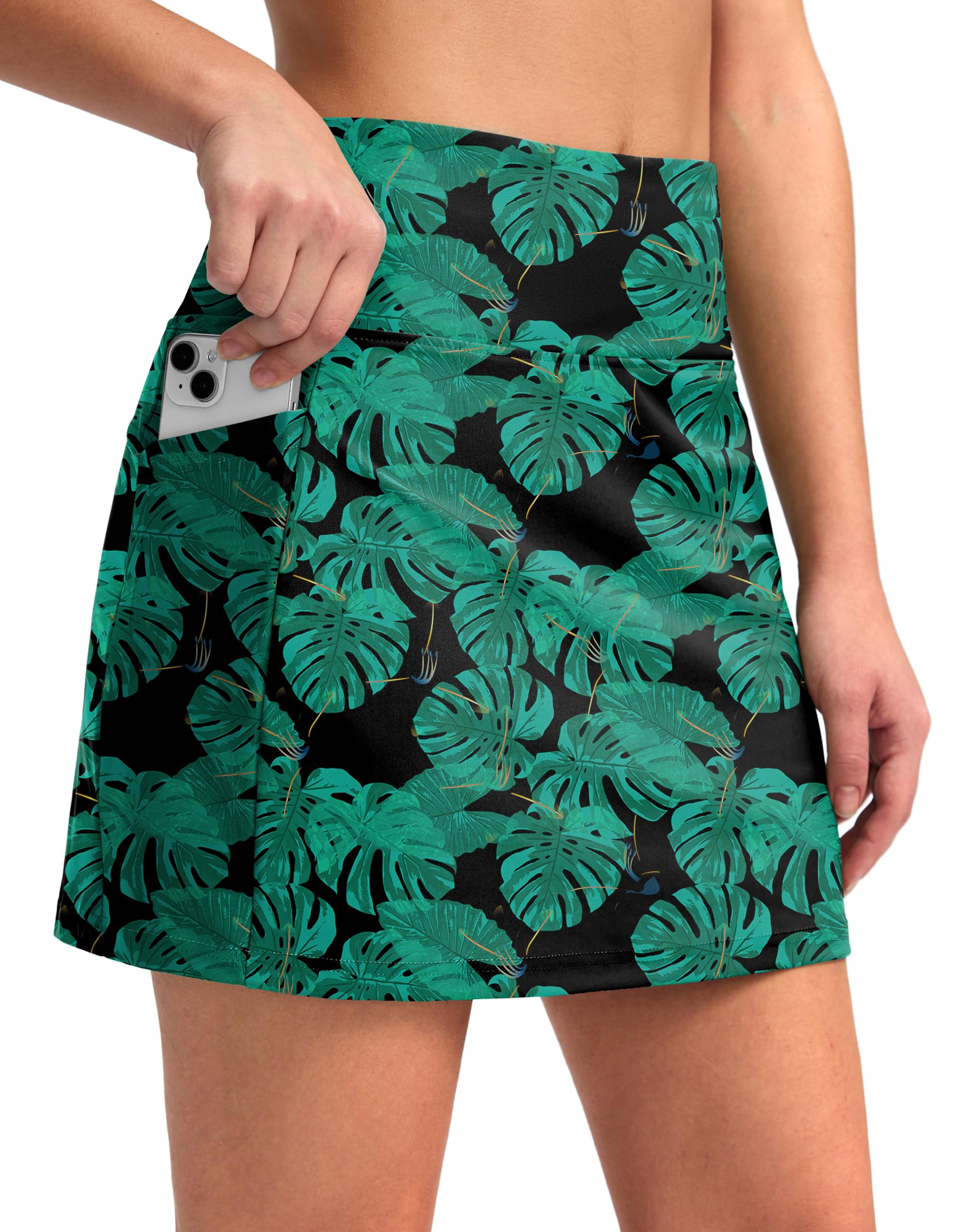 G Gradual Women's 16" Swim Skirt with Pockets High Waisted Tummy Control Modest Swimsuit Bathing Suit Bottoms for Women