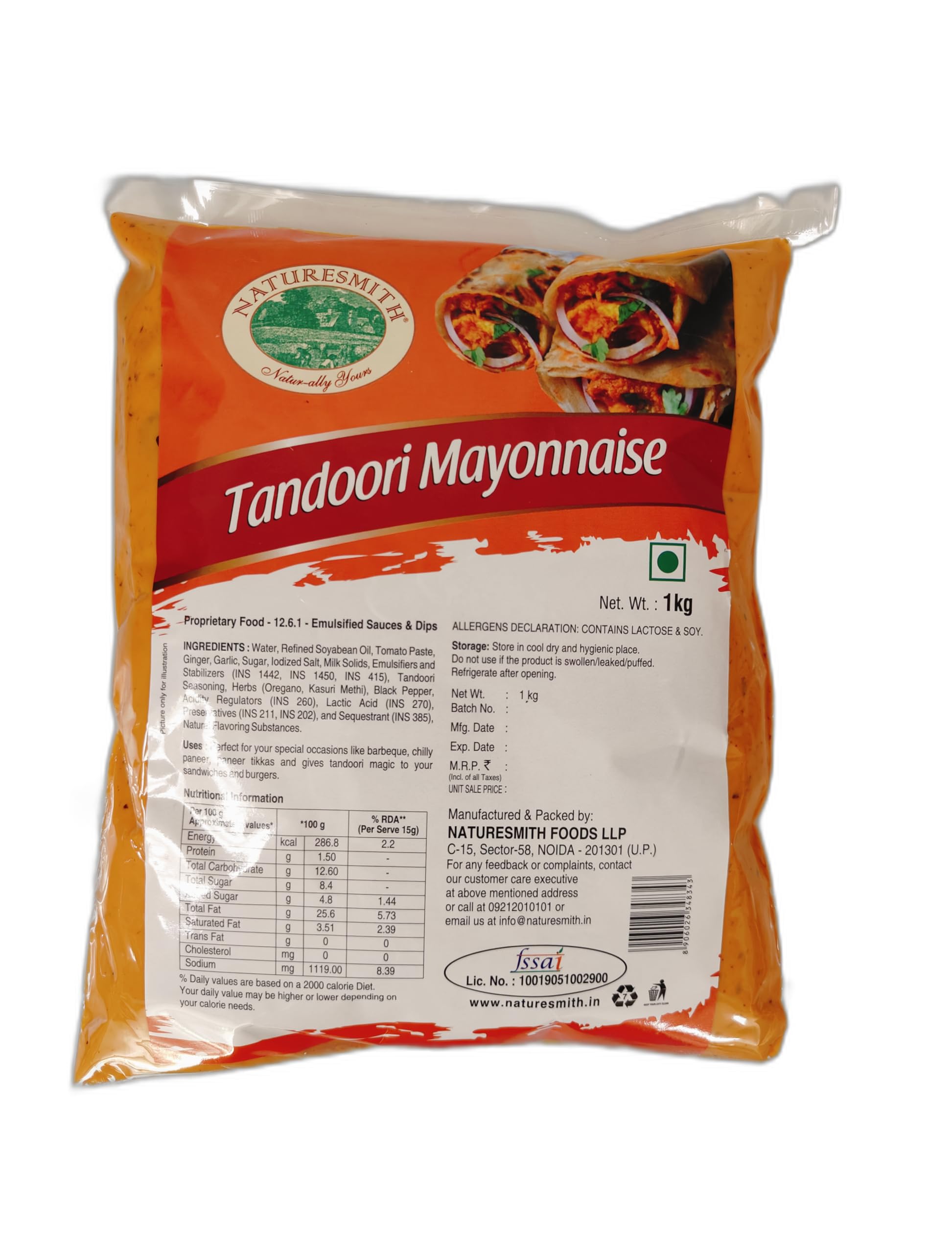 NATURESMITH TANDOORI MAYONNAISE-1Kg || FOOD SERVICE PACK|| (B0DJ2S9WKM) Amazon Price History, Amazon Price Tracker