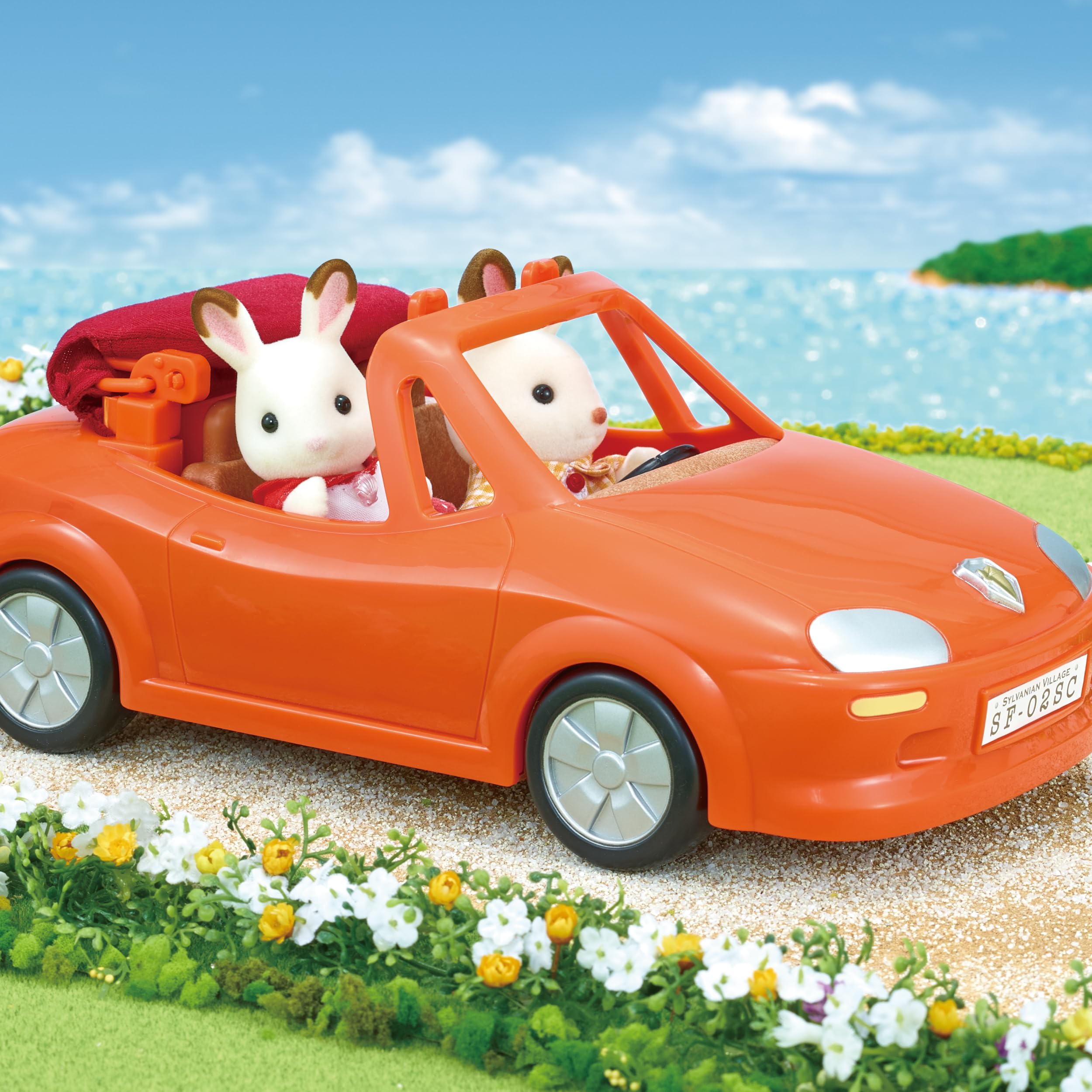 Sylvanian Families 5227 Cabrio - Puppenhaus Auto Spielset, Mehrfarbig