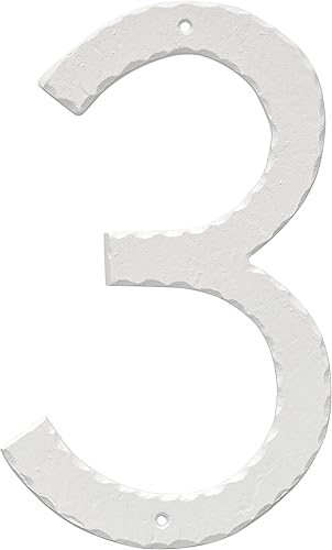 Montague Metal Products THN-10-3-W - Placa de aluminio para exteriores, tamaño mediano, color blanco