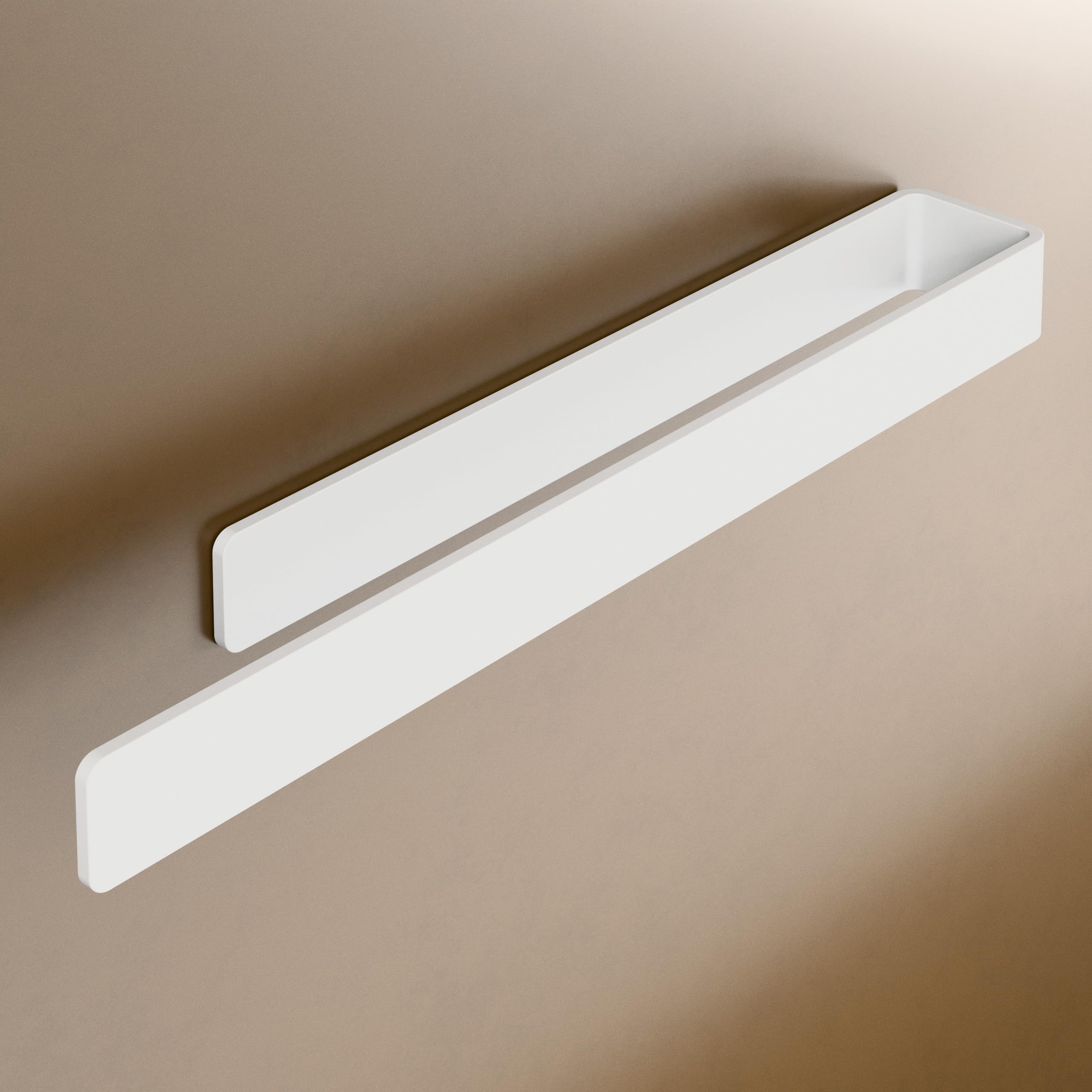 LIEBHEIM Toalleros de Baño Sin Taladro - Toallero Adhesivo Baño - Toalheiro - Colgador Toalla Baño Adhesivo - Toalheiros - Cinta Adhesiva de Montaje 3M (Aluminio Blanco, 40)
