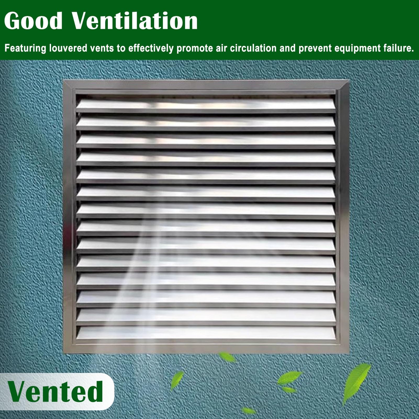Ventilación de acero inoxidable 304 para paredes exteriores, rejilla de aire resistente a la intemperie para cobertizos y graneros, rejilla de ventilación para cajas generadoras, disipación de calor