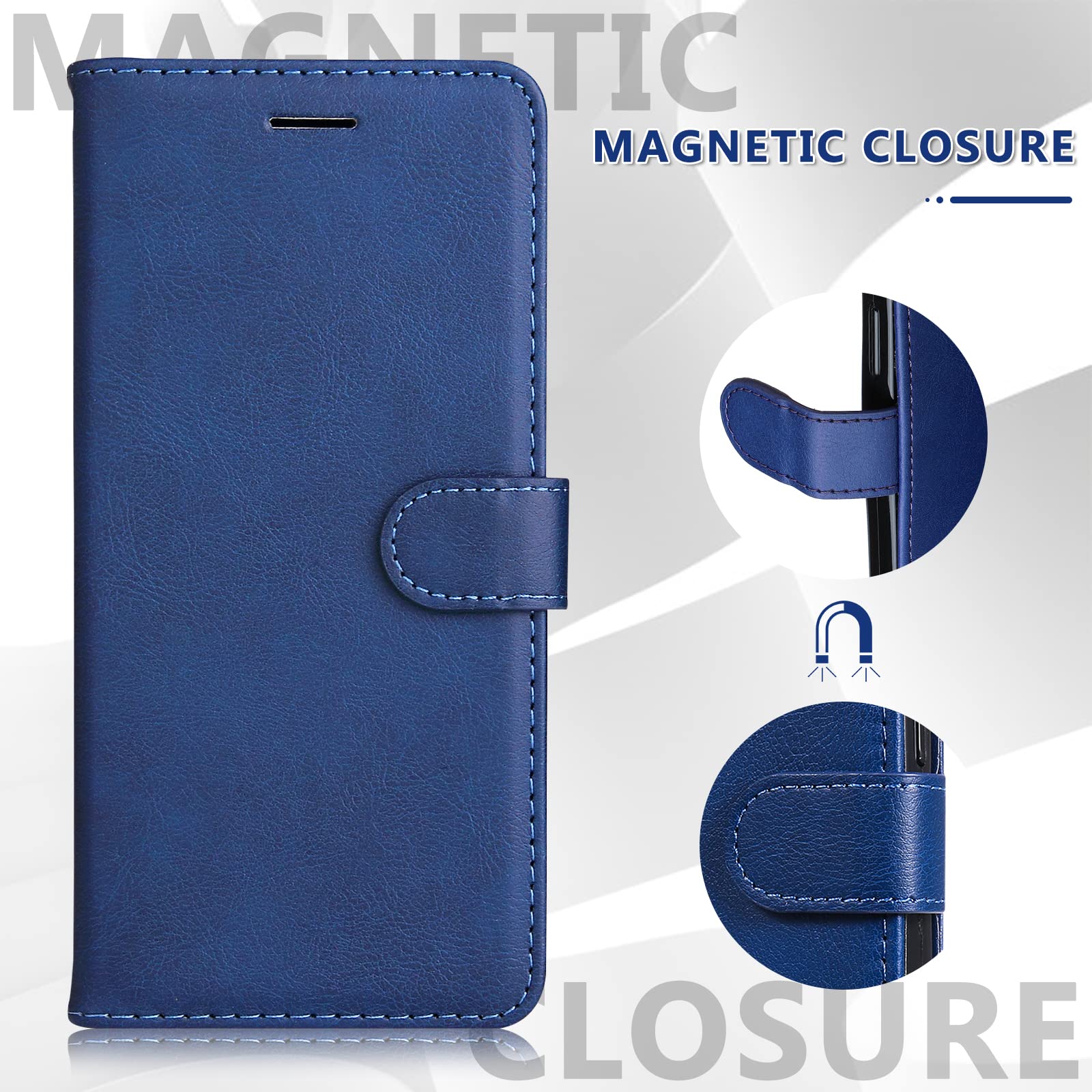 Ganbary Handyhülle Für Xiaomi Mi 11 Lite 4G/5G – Leder Flipcase Mit 2 Kartenfächern, Magnetverschluss & Standfunktion | Stoßfest, Mit TPU-Innenrahmen, Schwarz