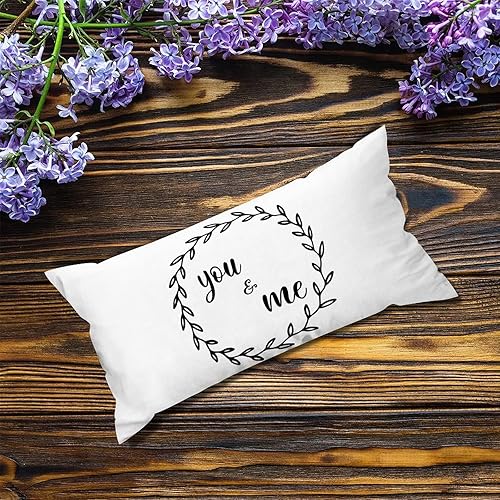 Miniatura 6 de Rebbygena Fundas de almohada lumbar de 12 x 24 pulgadas fundas de cojín decorativas para decoración del hogar con texto en inglés Love You Most Crown