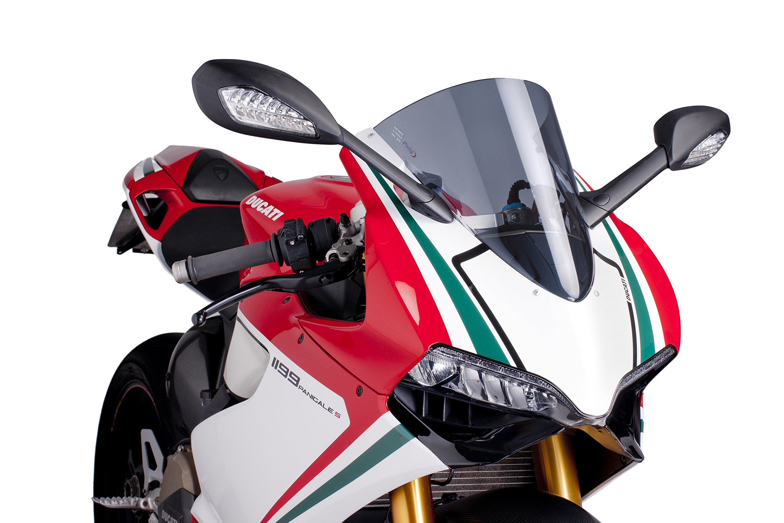 Puig 5990H R-Racer-Verkleidungsscheibe sportlich aerodynamisch Hochleistungs-Windscheibe aus 3 mm PMMA mit optimiertem Racing-Design zur Verbesserung von Schutz und Stabilität, Getönt