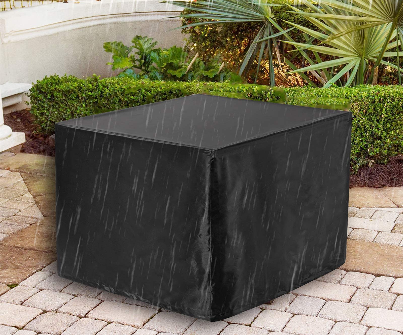 Housse de protection carrée résistante pour brasero de terrasse - 120 x 120 x 74 cm