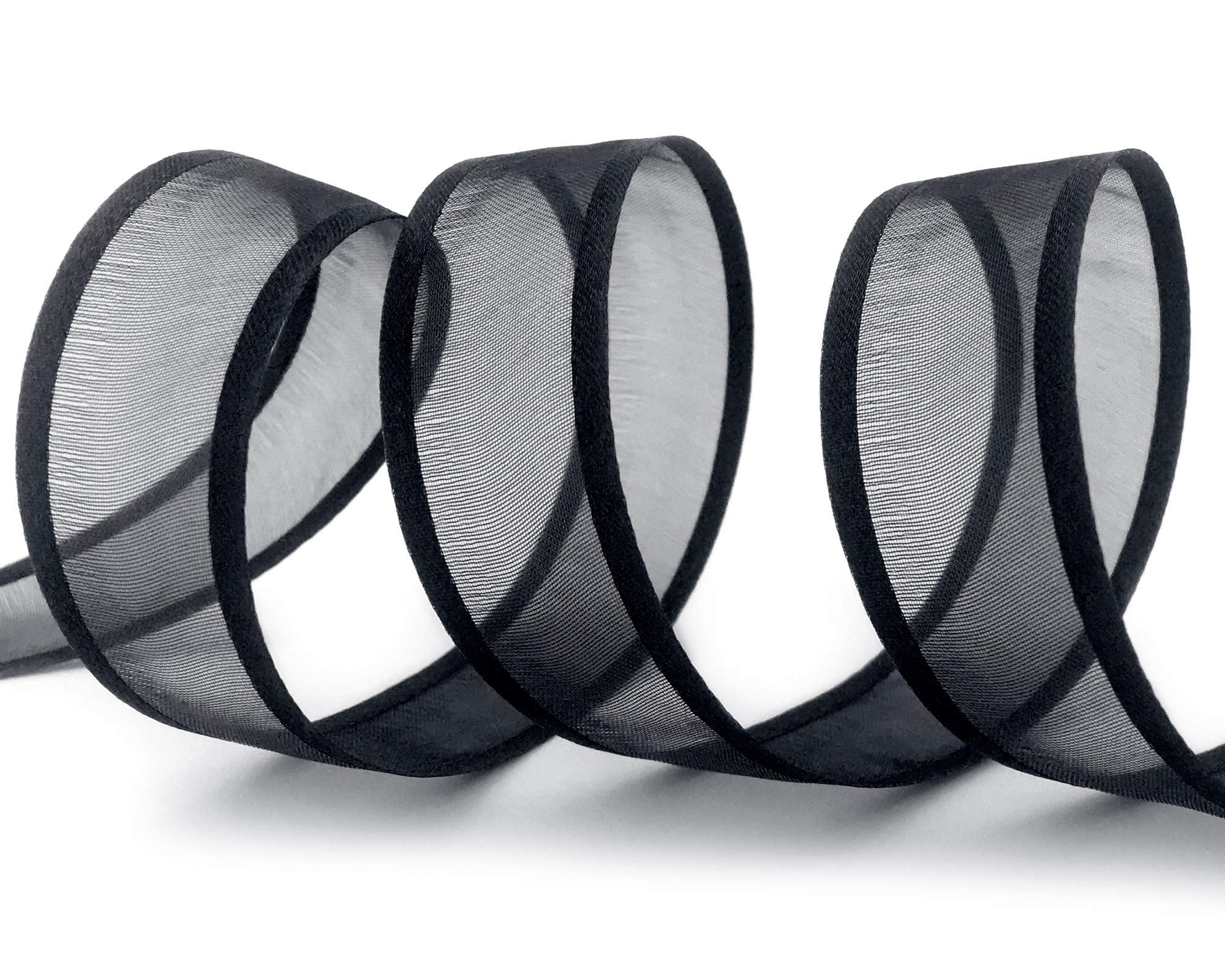 Ruban Décoratif Mousseline – 20 M, Bords Argentés Métalliques, Pour Mariage, Cadeaux, Décoration - 2