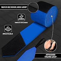 Vista 3 de WYOX Boxing Hand Wraps Inner Gloves, Elasticated Thumb Loop Bandages Mexican Style Under Mitts Wrist Wrap Protection Muay Thai MMA Kickboxing