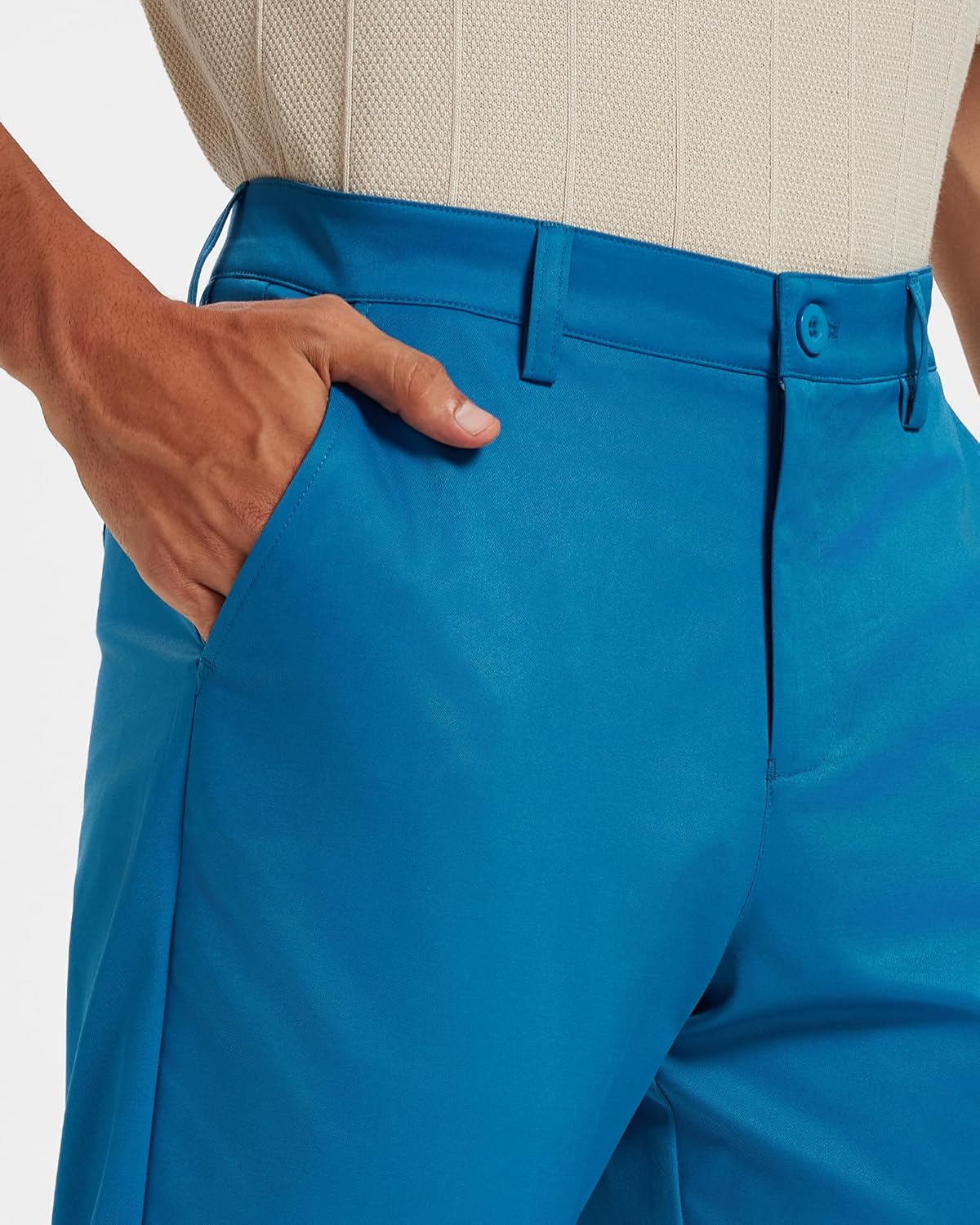 Men's Classic Fit Stretch Golf & Dress Work Pants 30''/32''/34'' - All-Day Comfort Performance Trousers for Business & Travel - Image 5