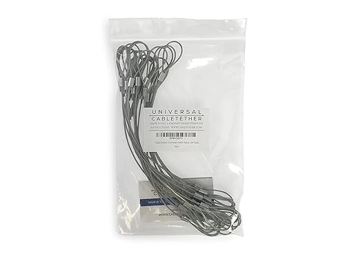 Miniatura 3 de Correas de cable de 14" (paquete de 20) - Resistentes, ajustables, premontadas, resistentes a manipulaciones - Adaptadores seguros para pantalla de