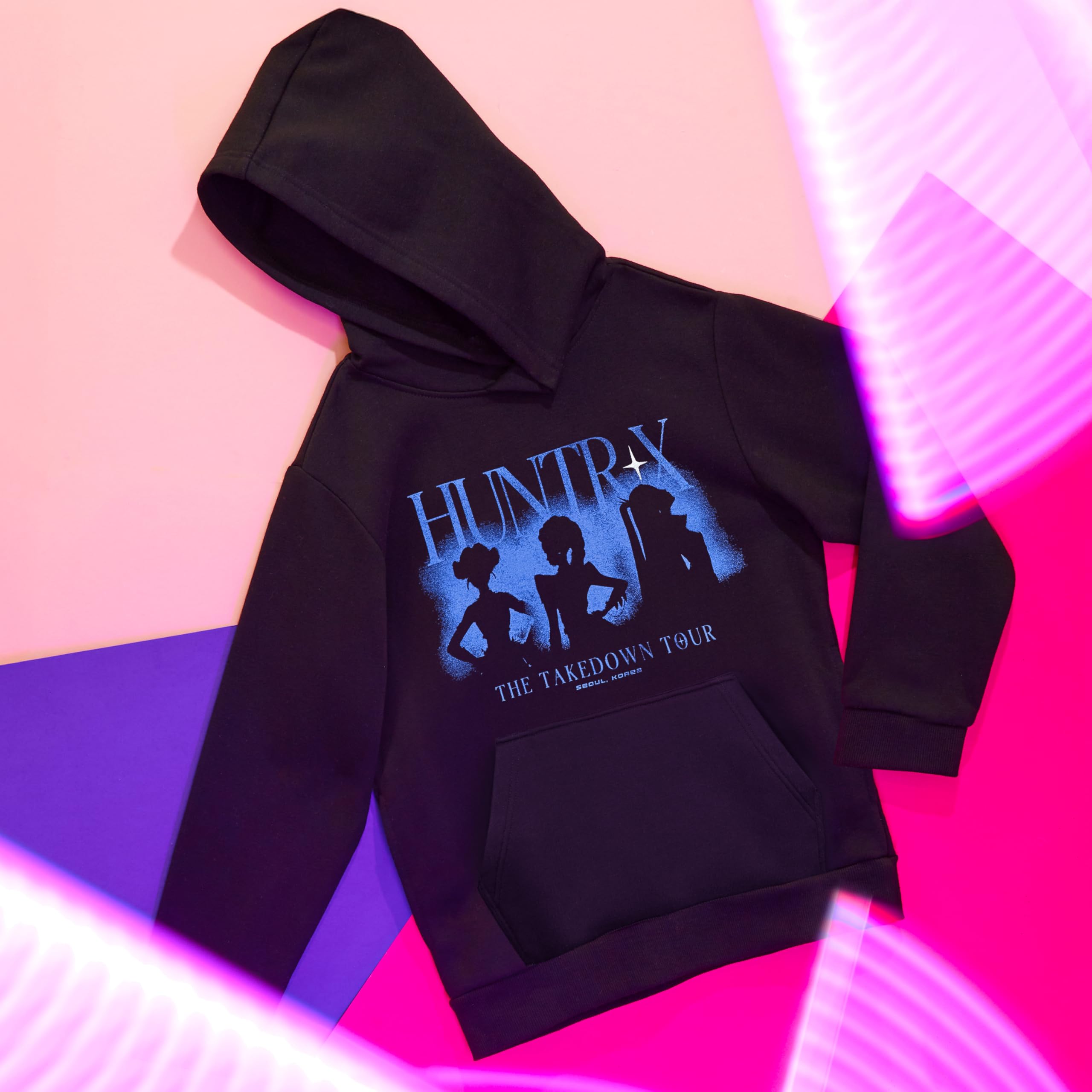 Get Trend KPop Demon Hunters Offiziell Hoodie Mädchen Teenager, Taschen Fleece Pullover, Anime Huntrix Saja Boys Merch, Kinder Geschenke