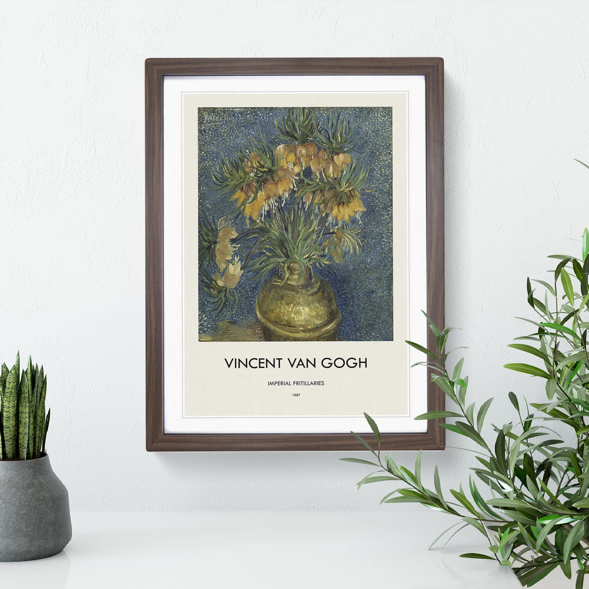 Imperial Fritillaries By Vincent Van Gogh Exhibition Museum Painting Framed Wall Art Print - Image 3
