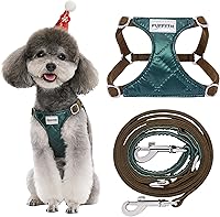 Vista 21 de Arnés sin tirones para perro, con correa multifunción, pechera suave y ajustable para mascota, no ahorca, chaleco a prueba de escape, con moño