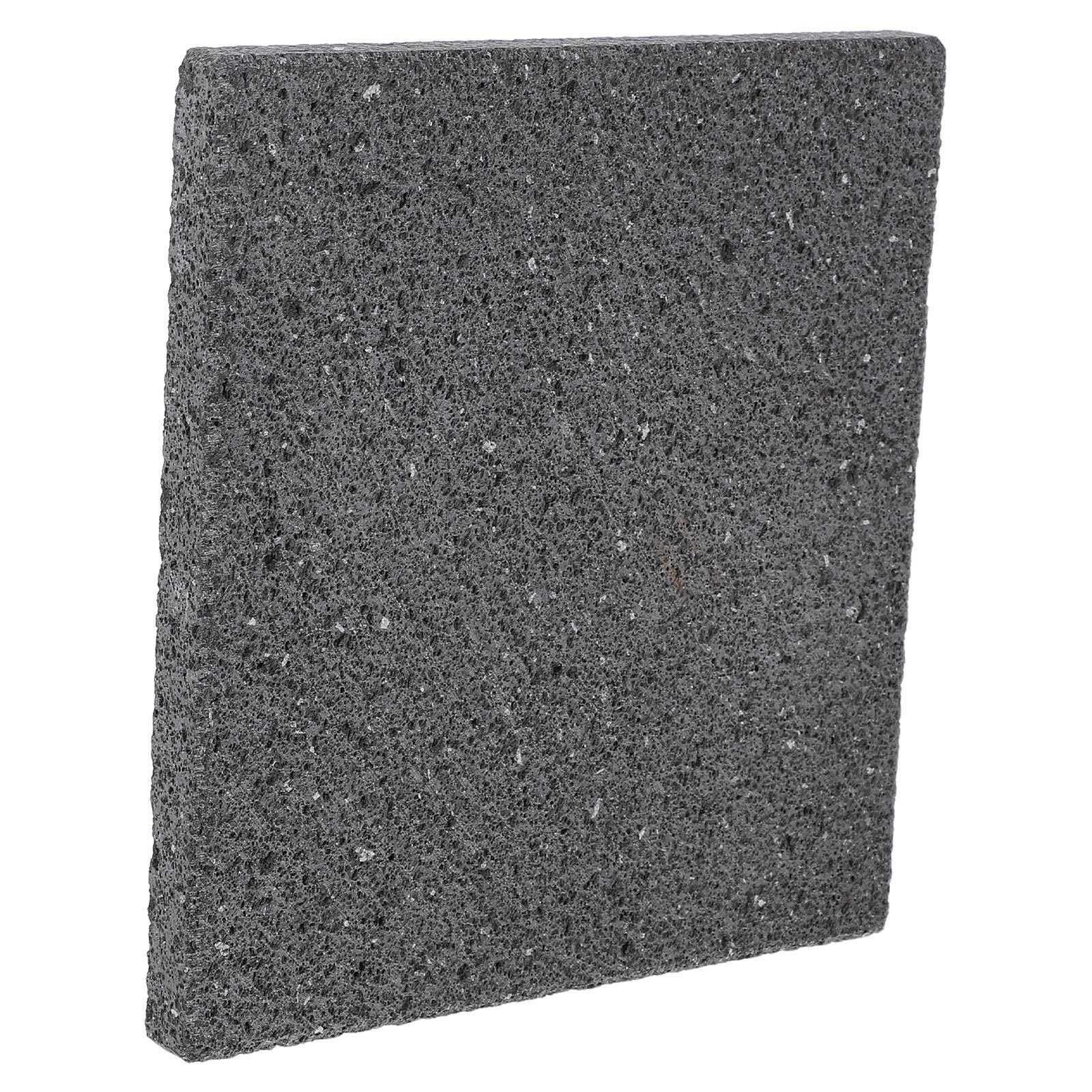 ORFOFE Piastra in Pietra Lavica 16,8x15,5x1,5cm per Barbecue Cottura Sicura e Stabile, per Cene Regolari e Picnic Spontanei