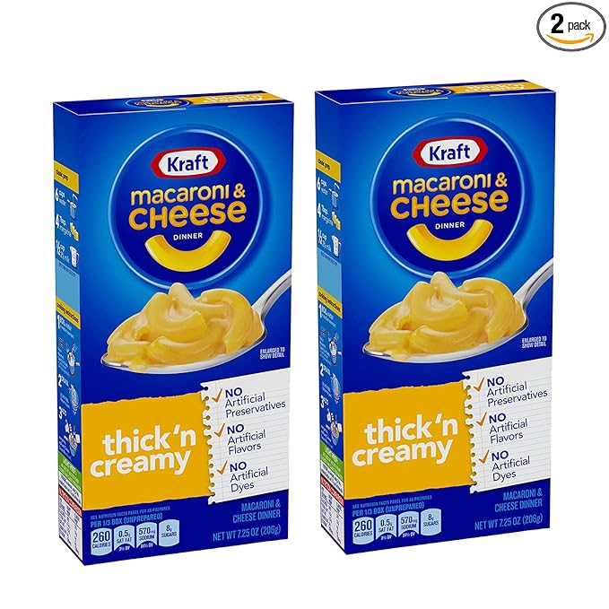 Macroni and Cheese Dinner, Thick'n Creamy Pack of 2, x 206 g