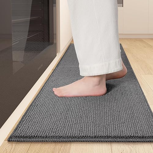 Color&Geometry Tapetes de cocina antideslizantes, suaves, de pelo bajo, resistente a las manchas, fácil de limpiar, tapete de cocina de 17 x 59