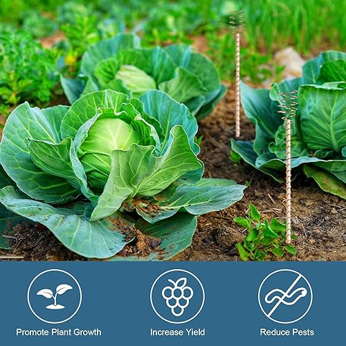 Miniatura 5 de 10 estacas de electrocultivo para plantas, antena de jardinería de cobre de 12 pulgadas, bobina de cobre herida en el sentido de las agujas del