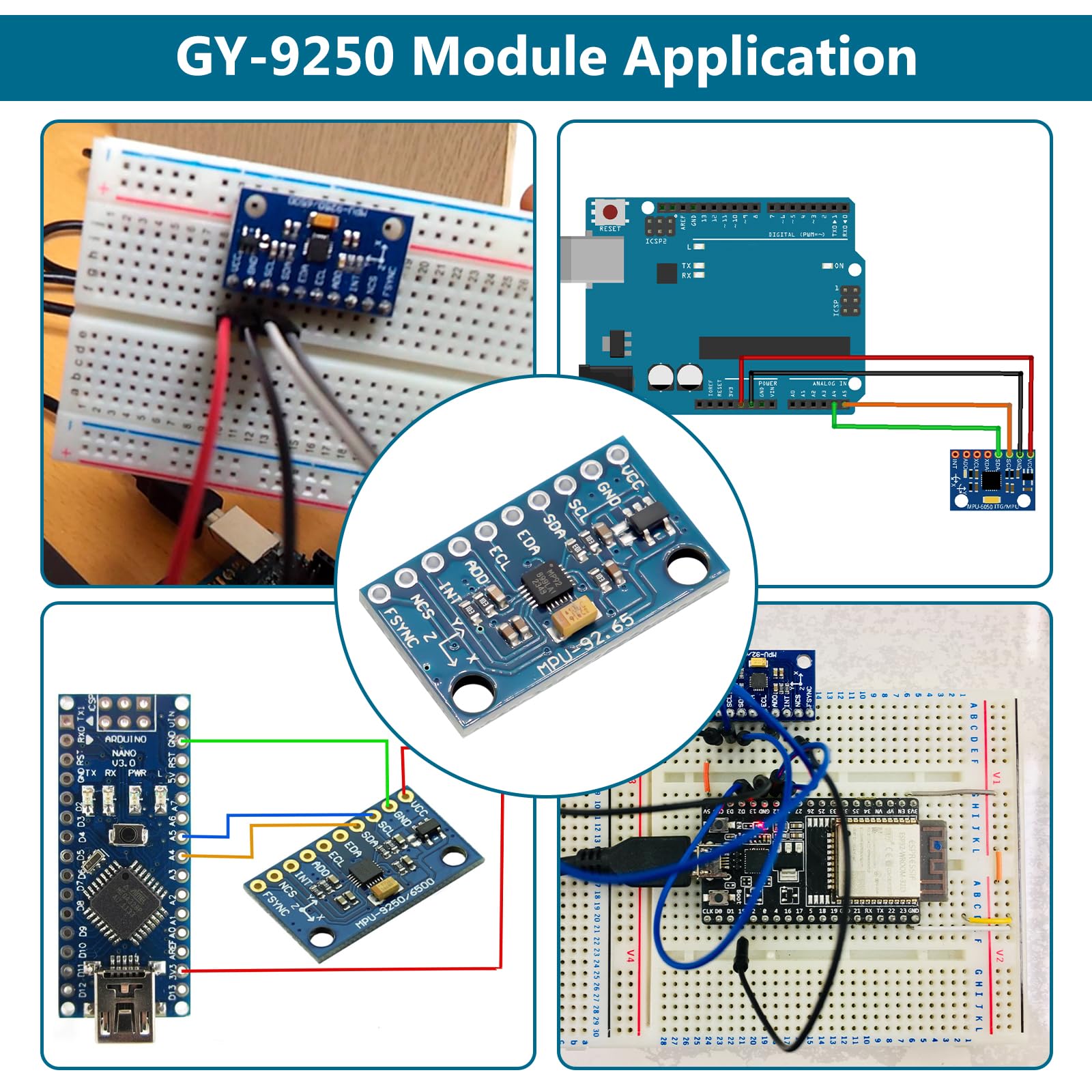 Sensore 9 Assi Per Arduino Giroscopio Arduino Goniometro Digitale ...