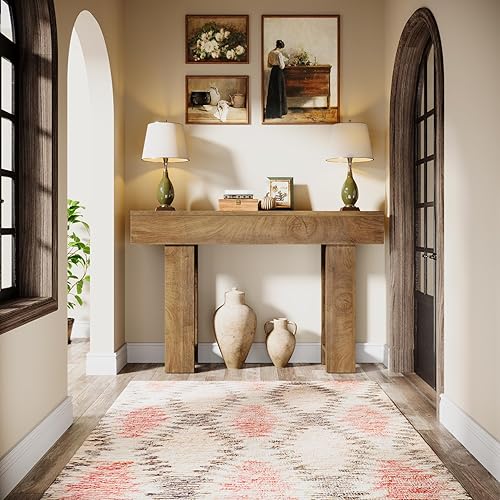Miniatura 5 de Cealform Console Tables for Entryway, 47.2 Inches Long Sofa Table Behind Couch, Farmhouse Wooden Style Entry Way Table for Living Room, Hallway