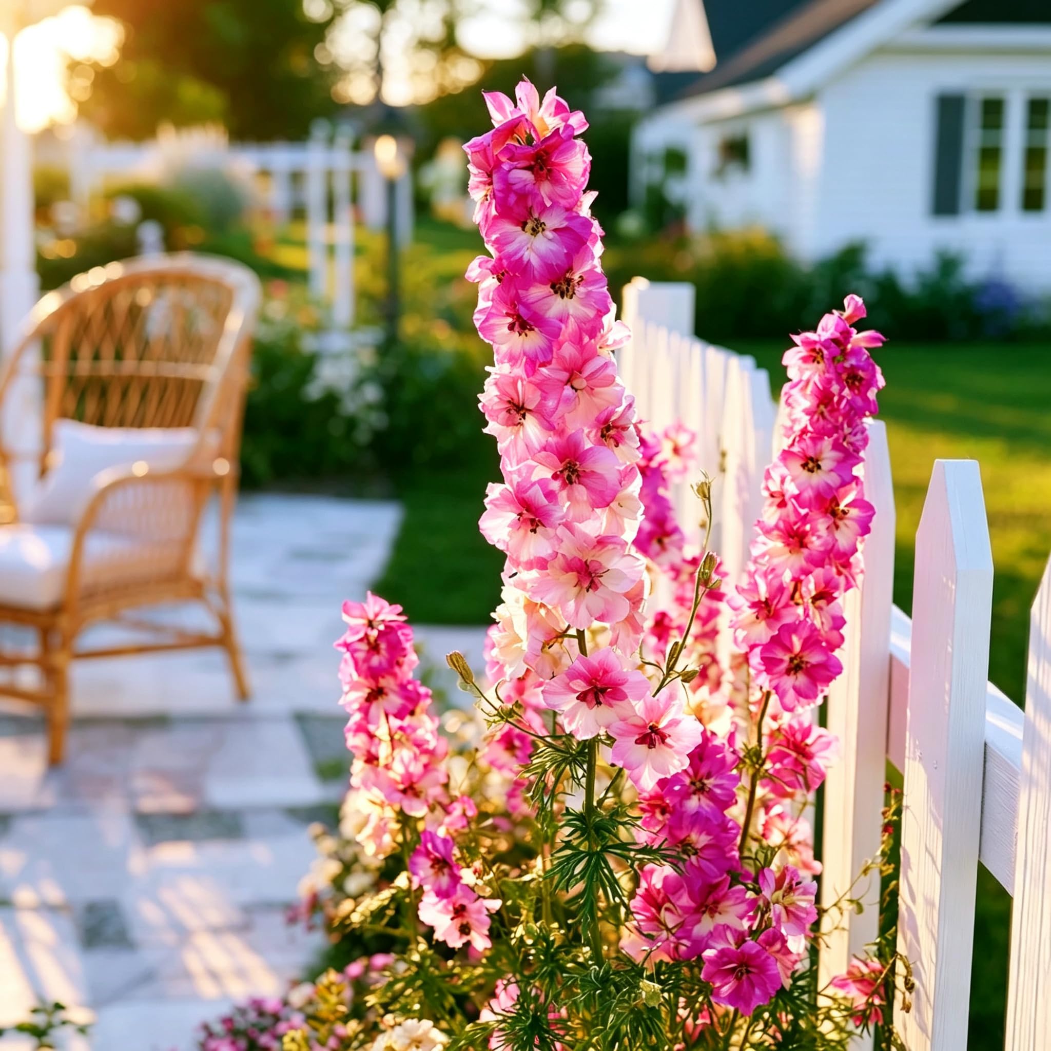 Delphinium，Hardy Perennial,Suitable for Garden Plants, Landscape Design, Indoor and Outdoor Potted Plants-6000pcs-D