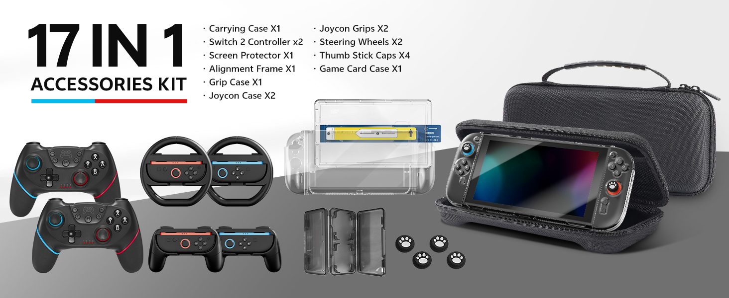 Amazon.com: Pro Controllers Accessories Bundle for Nintendo Switch