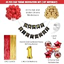 The Party Lounge Car Theme 1st Birthday Decorations for Boys – 43 Pcs | Speed Car Theme Party Decorations for First Birthday| First Foil Decoration for Baby Boy gallery image
