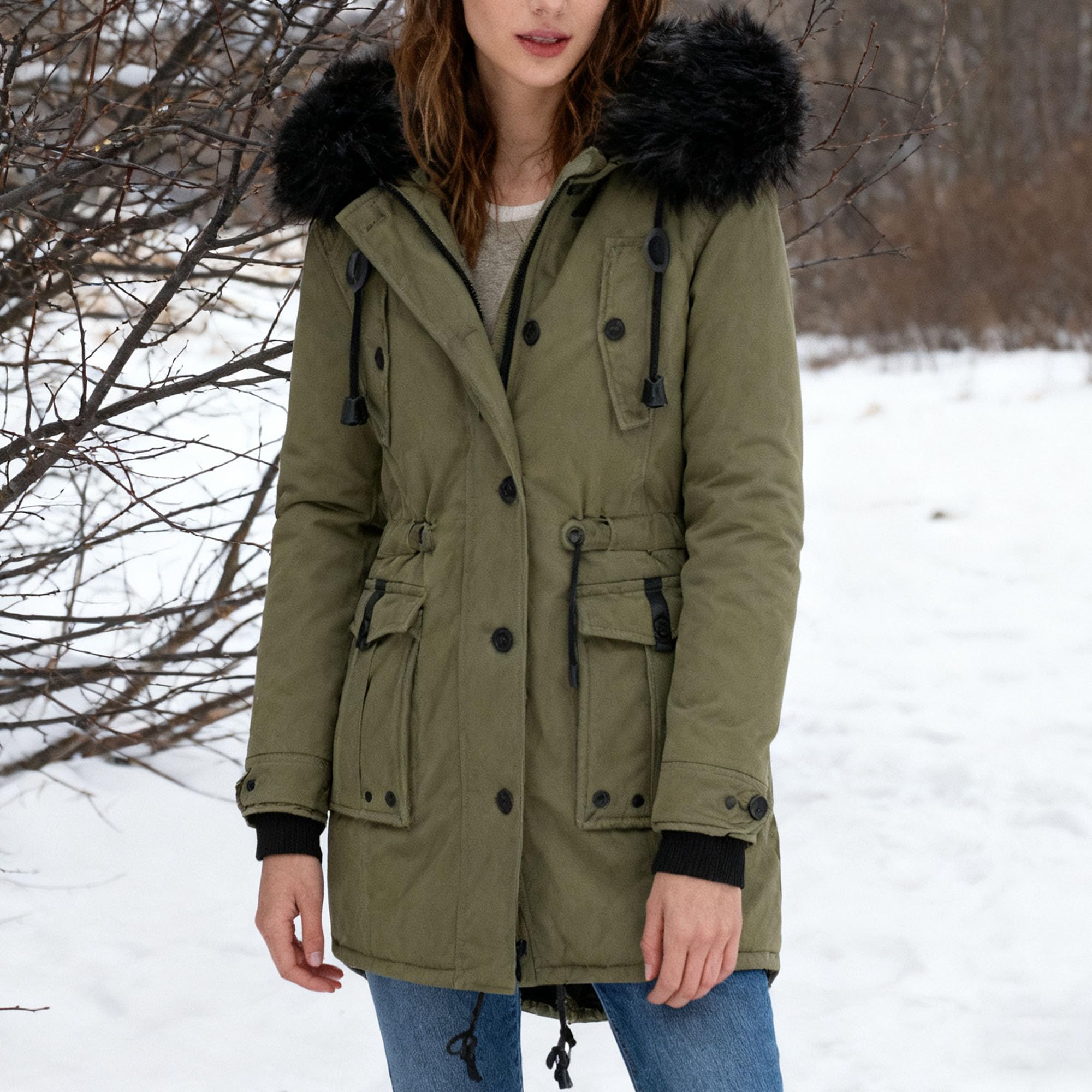 Giacca invernale da donna imbottita in caldo cotone classico con cerniera spessa giacca parka per pendolari all'aperto comodo piumino cappotto